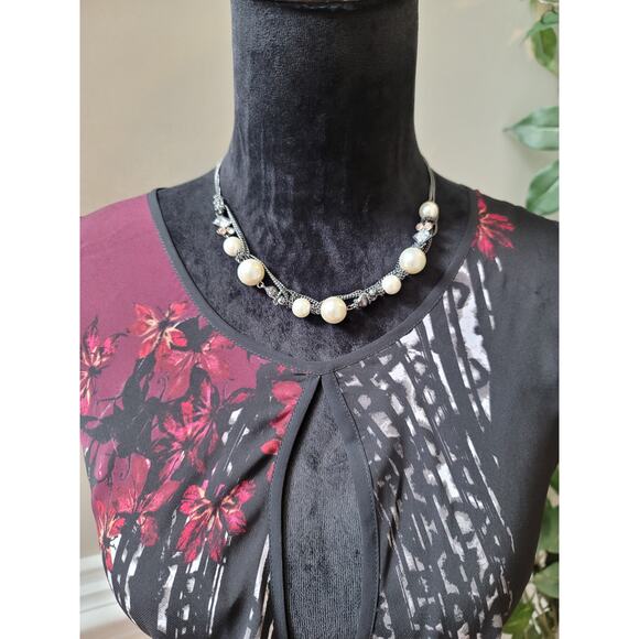 Kenneth Cole Blouse Women's Size Medium Multicolor Crew Neck Sleeveless - Picture 3 of 9